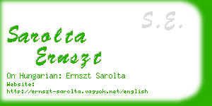 sarolta ernszt business card